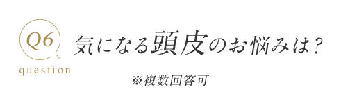 Q6 question 気になる頭皮のお悩みは？